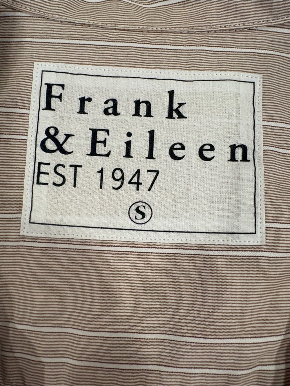 Frank & Eileen Silvio Blush Stripe Italian Cotton Button-Up Shirt Small - Picture 5 of 9